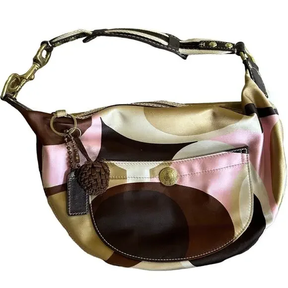 Coach | Bags | Coach Y2k Vintage Pink Brown Sufflette Satin